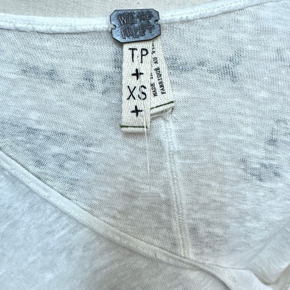 NWOT Free People WE THE FREE Linen Strawberry Ombré Tee - Picture 10 of 11